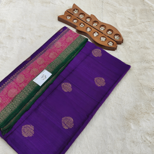 Pure Banarasi Silk Saree Purple