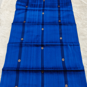 Pure Linen Matka Silk Saree (with Tissue Silk Blouse Blue)