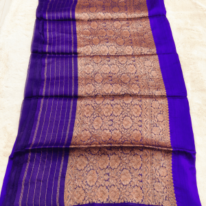 Pure linen matka silk saree with tissue silk blouse Purple