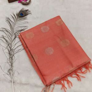 Tussar Sarees (Peach Orange)