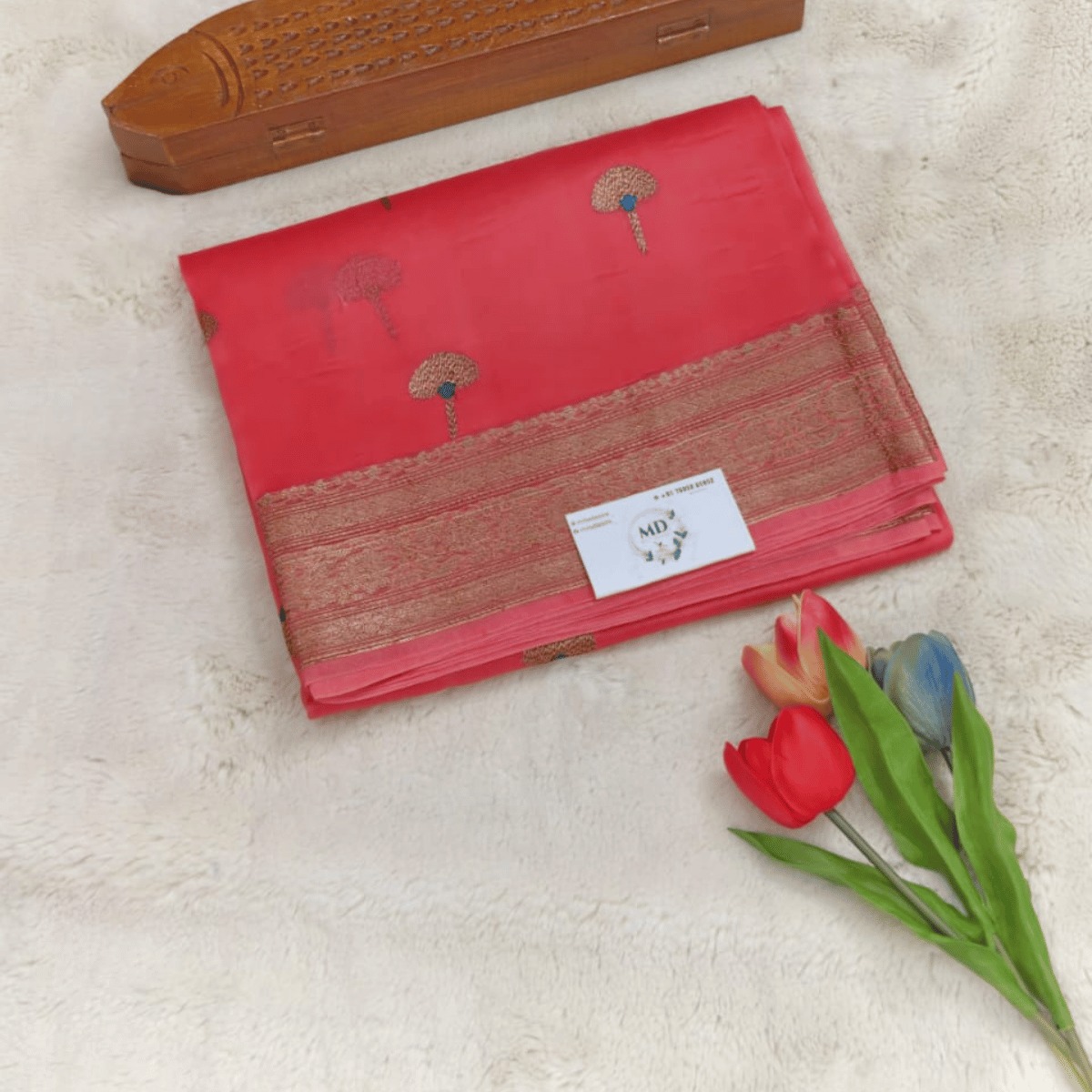 Pure kora banarasi silk sarees(Rani Pink)
