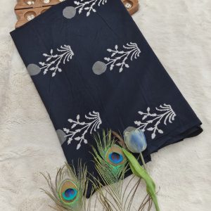 Premium Natural Dyeing Cotton Fabric(.Black printed)