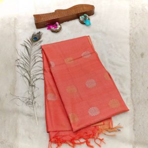 Tussar Sarees (Peach Orange)