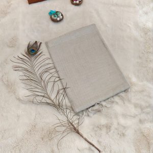 Tissue Tussar Silk Saree (Pearl White)