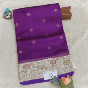 Pure banarasi rawsilk sarees (vibrant royal purple)