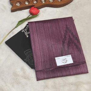Pure jute tussar saree(Metallic Plum Purple)