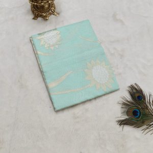 Tissue Linen Saree (Mint Aqua)