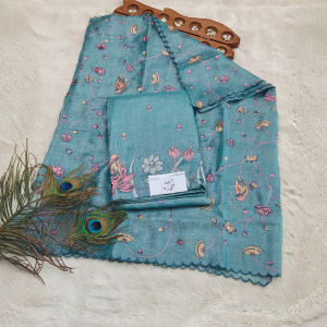 Tissue Linen / Aqua Blue / Sea Mist Blue