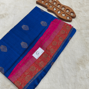 Pure Banarasi Silk Saree (Blue)