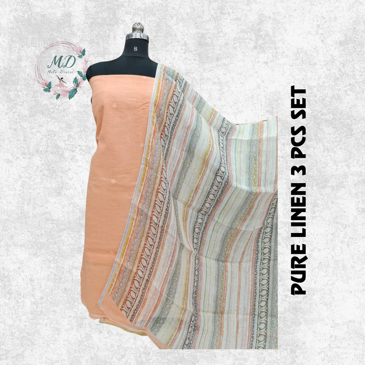 Pure Linen(Soft Peach Beige)