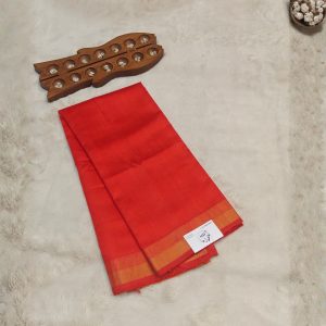 Pure Raw Silk Saree(Vermillion Red)