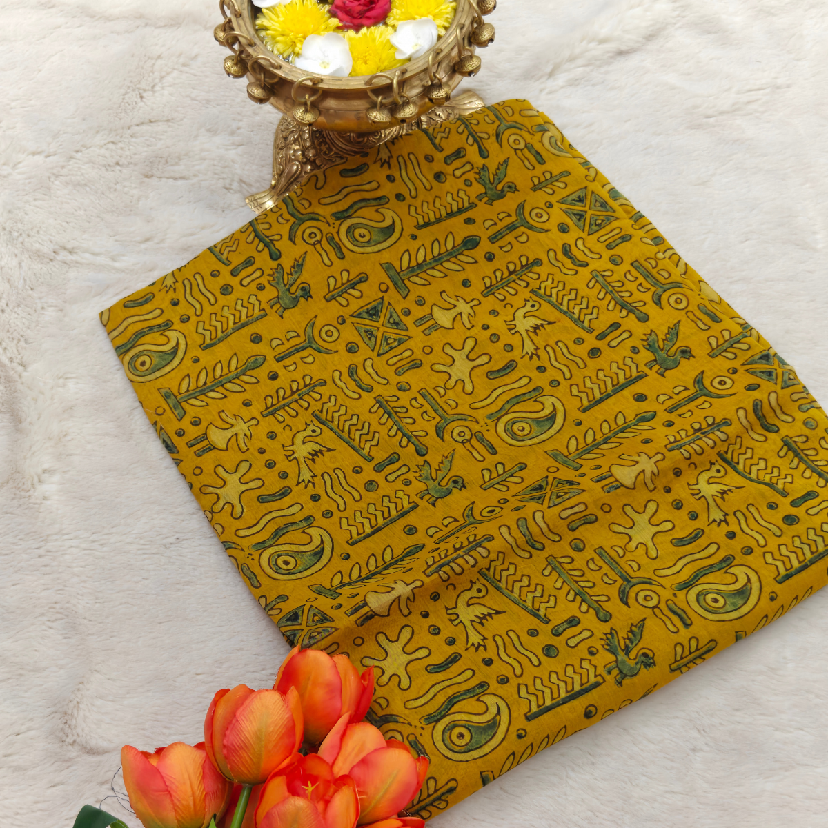 Malchanderi Fabric (Mustard yellow)