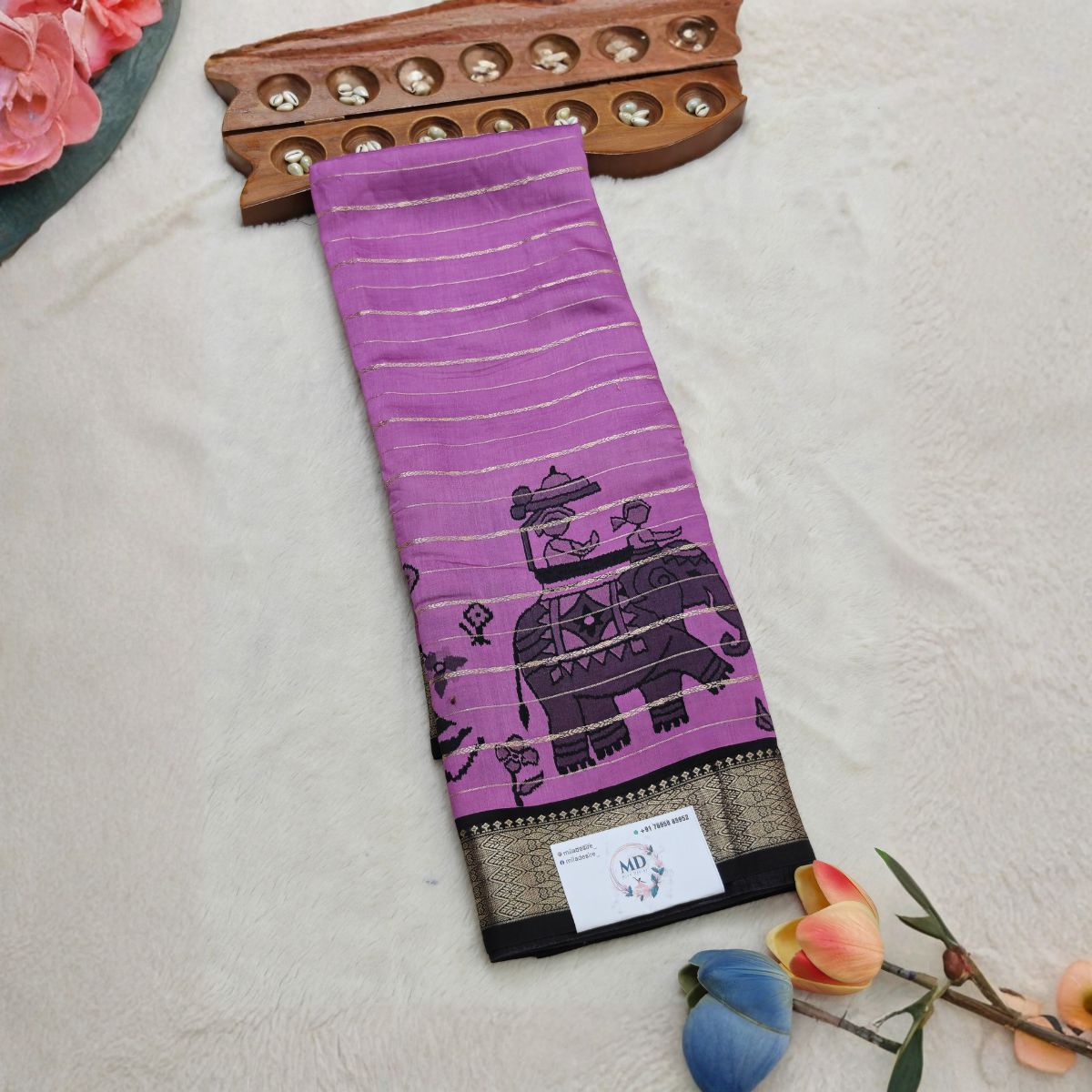 Dola Silk Saree(orchid purple )