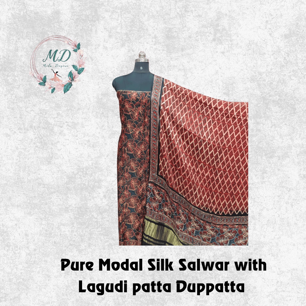 Pure Modal Silk Salwar (Rust Red)