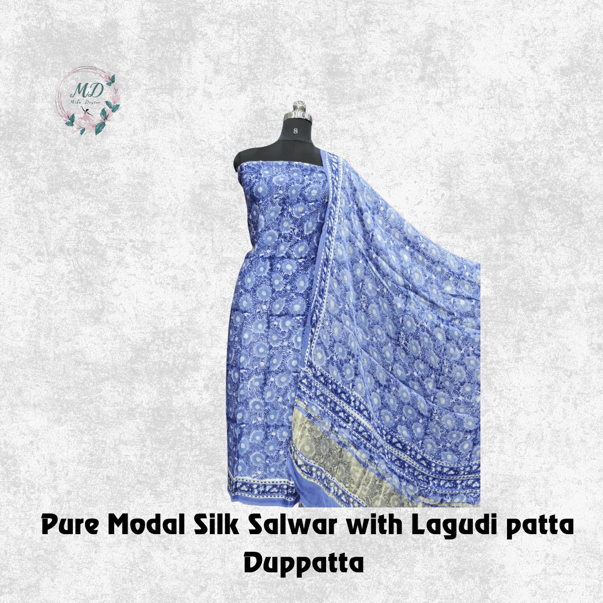 Pure Modal Silk Salwar ( Steel Blue)