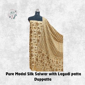 Pure Modal Silk Salwar ( Golden Beige)