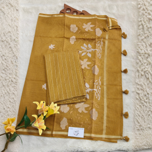 Kota tussar / Mustard yellow / Antique gold